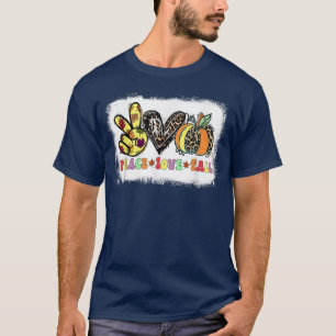 Peace Love Fall Vibes Pumkin Season Spooky Season  T-Shirt