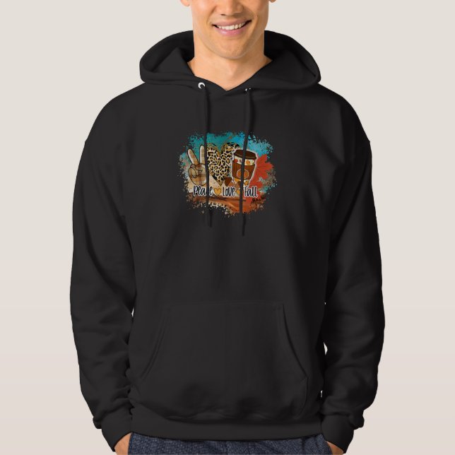 PEACE LOVE FALLPUMPKING SPICE FALL THANKSGIVING LE HOODIE (Front)