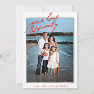 Peace, Love & Family with Back Photo