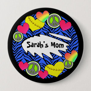 Peace Love Fastpitch Flair Buttons