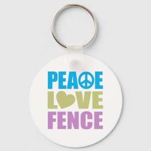 Peace Love Fence Key Ring