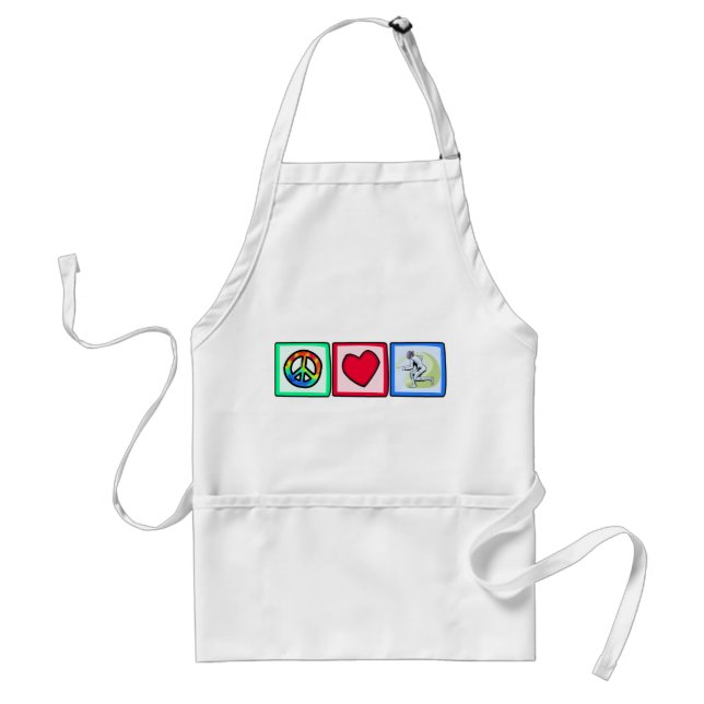 Peace, Love, Fencing Standard Apron (Front)