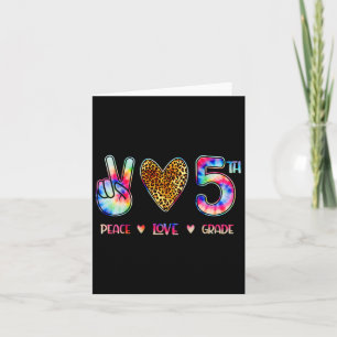 Peace Love Fifth Grade Squad Back To School Gift Card