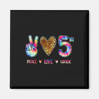 Peace Love Fifth Grade Squad Back To School Gift  Magnet
