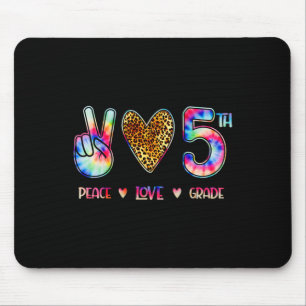 Peace Love Fifth Grade Squad Back To School Gift Mouse Mat