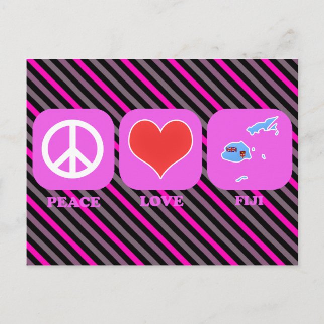 Peace Love Fiji Postcard (Front)