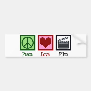 Peace Love Film Bumper Sticker