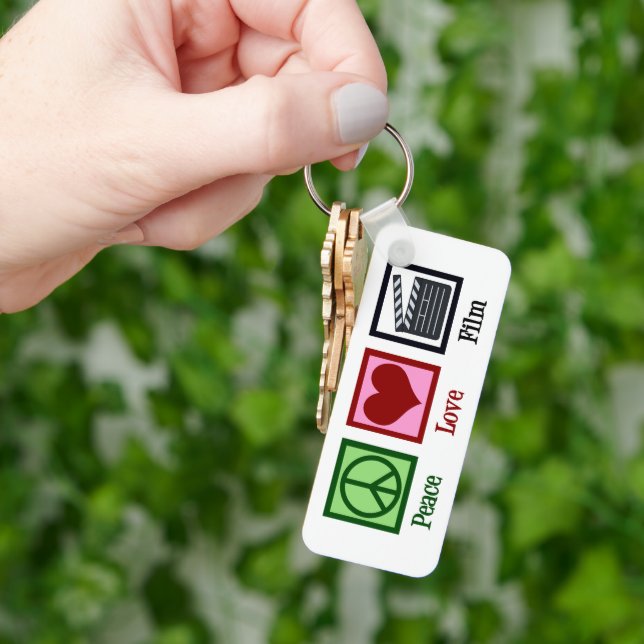 Peace Love Film Company Custom Clapper Board Key Ring (Hand)