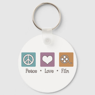 Peace Love Film Key Ring
