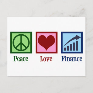 Peace Love Finance Postcard
