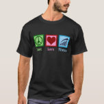 Peace Love Finance T-Shirt<br><div class="desc">Peace Love Finance. A cool financial advisor or planner gift for a banker or money management who works with bank clients to manage their assets and finances. Cute design for financial planning bankers in public, corporate, or personal finance.</div>