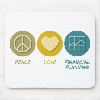 Peace Love Financial Planning Mouse Mat