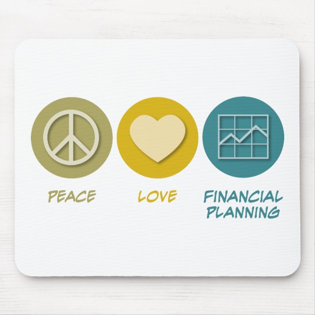 Peace Love Financial Planning Mouse Mat (Front)