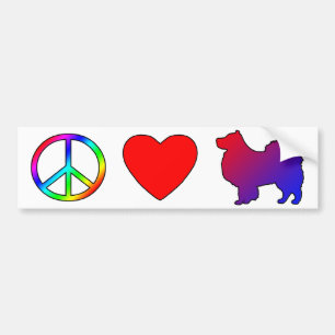 Peace Love Finnish Lapphunds Bumper Sticker