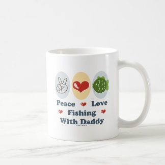 Peace Love Fishing With Daddy Coffee Mug