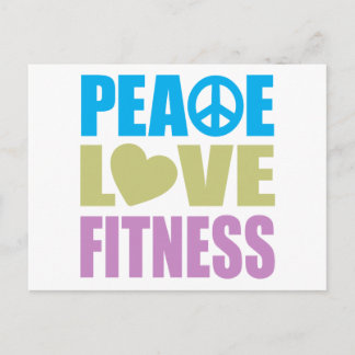 Peace Love Fitness Postcard