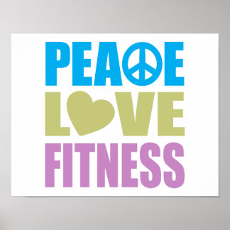 Peace Love Fitness Poster