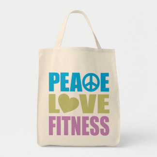 Peace Love Fitness Tote Bag
