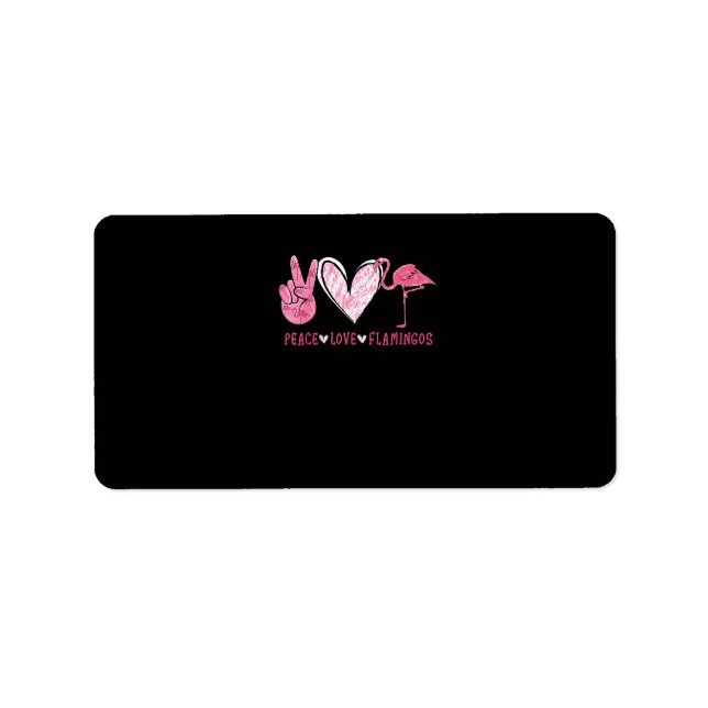 Peace Love Flamingo | Flamingo Lover Label (Front)