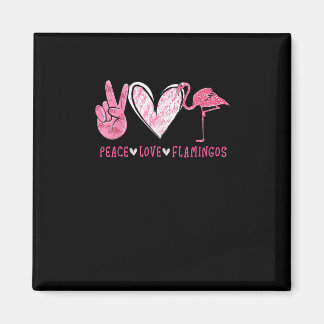 Peace Love Flamingo | Flamingo Lover Magnet