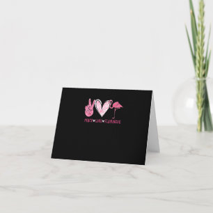 Peace Love Flamingo Flamingo Lover Thank You Card