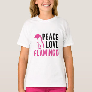Peace Love Flamingo Graphic T-Shirt