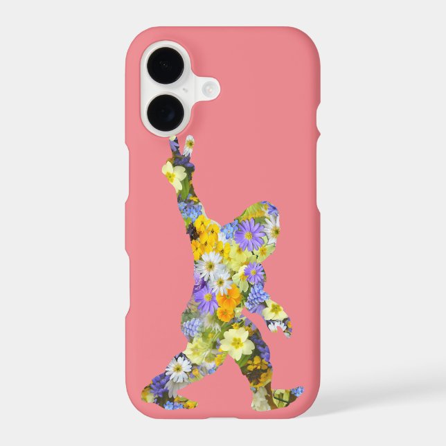 Peace Love  Floral Bigfoot   iPhone Case (Back)