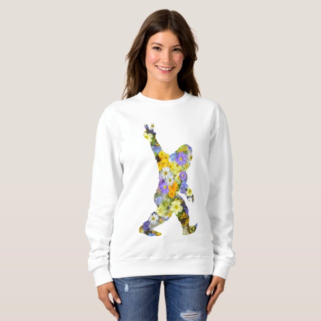 Peace Love  Floral Bigfoot  Sweatshirt (Front Full)