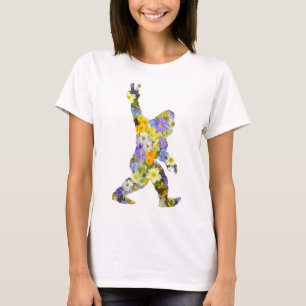 Peace Love  Floral Bigfoot  T-Shirt