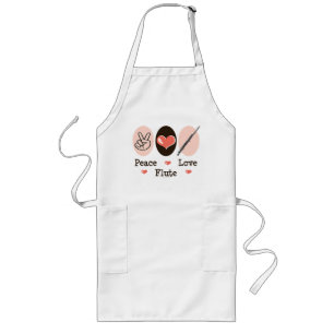 Peace Love Flute Apron