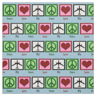 Peace Love Fly Fabric