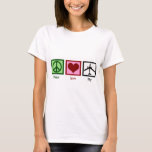 Peace Love Fly T-Shirt<br><div class="desc">A great gift for someone who loves planes or is a pilot or flight attendant.</div>