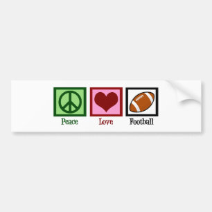 Peace Love Football Bumper Sticker