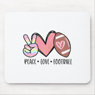 Peace Love Footll Mum Cute For Women Teen Girls To Mouse Mat