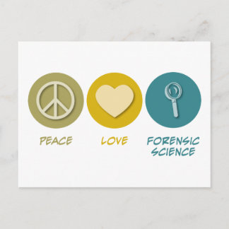 Peace Love Forensic Science Postcard