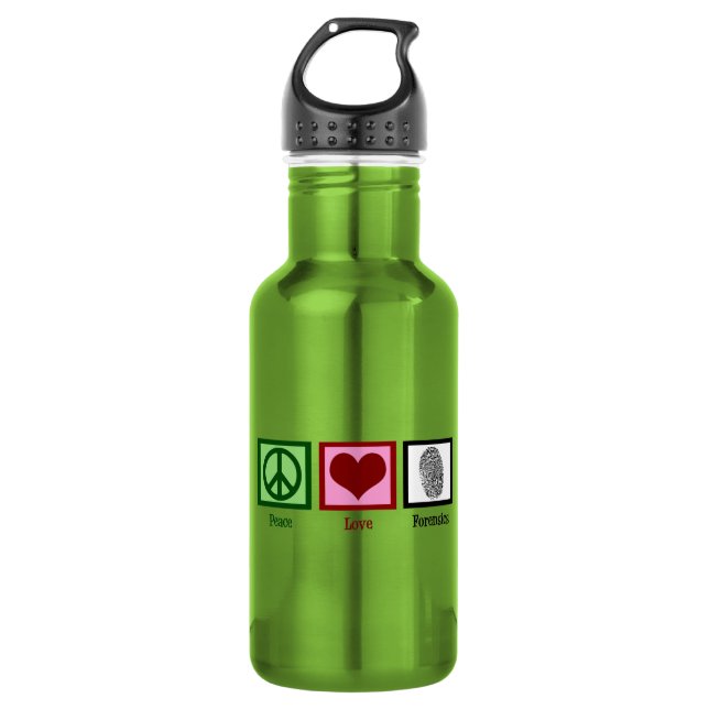 Peace Love Forensics 532 Ml Water Bottle (Front)