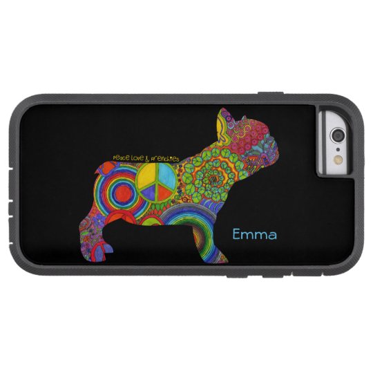 "Peace Love & Frenchies" Pop Art iPhone Case