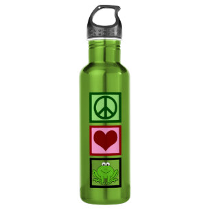 Peace Love Frogs 710 Ml Water Bottle