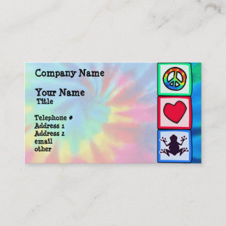 Peace, Love, Frogs Business Card