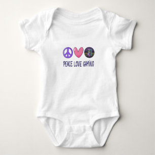 Peace Love Gaming Baby Bodysuit