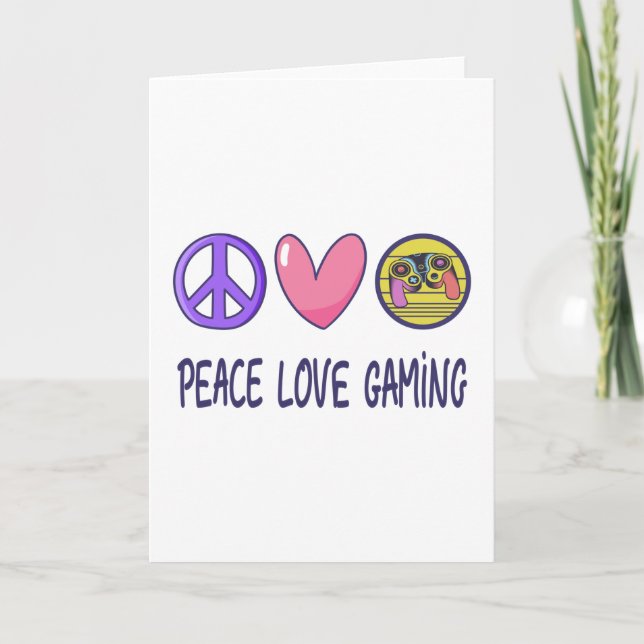 Peace Love Gaming Card (Front)