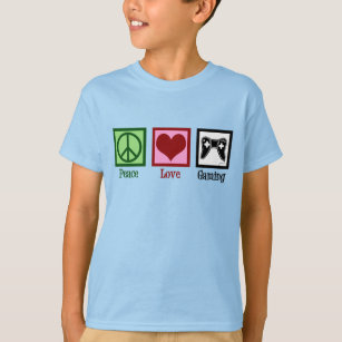 Peace Love Gaming Cute Video Game Player T-Shirt