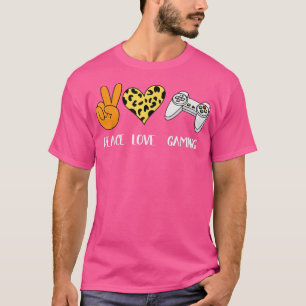 Peace Love Gaming Lazy Halloween Costume Videogame T-Shirt