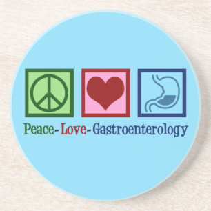 Peace Love Gastroenterology Coaster