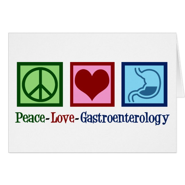Peace Love Gastroenterology Office Holiday Card (Front Horizontal)