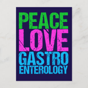 Peace Love Gastroenterology Postcard