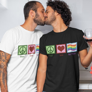 Peace Love Gay Pride T-Shirt