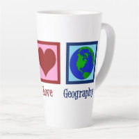 Peace Love Geography Teacher World Map