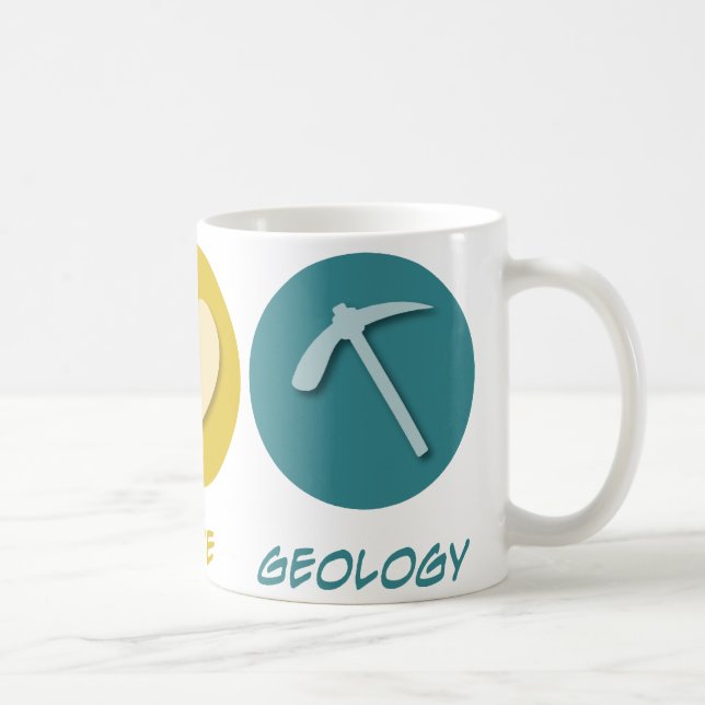 Peace Love Geology Coffee Mug (Right)
