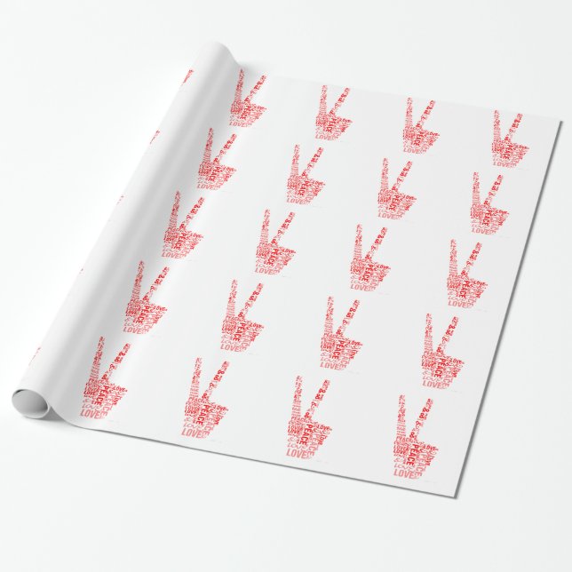 Peace & Love - Give peace a chance Wrapping Paper (Unrolled)